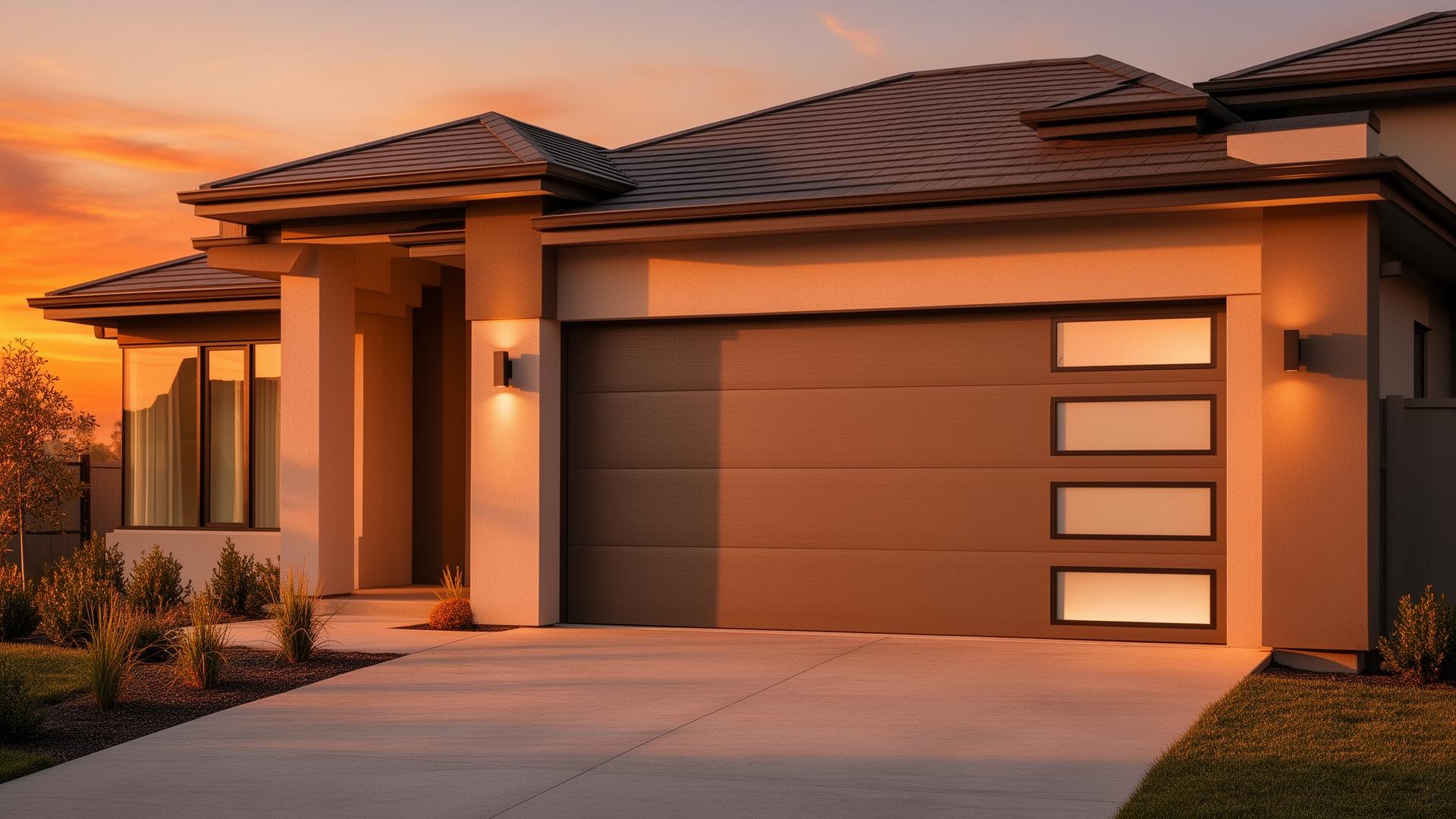 Modern garage door installation